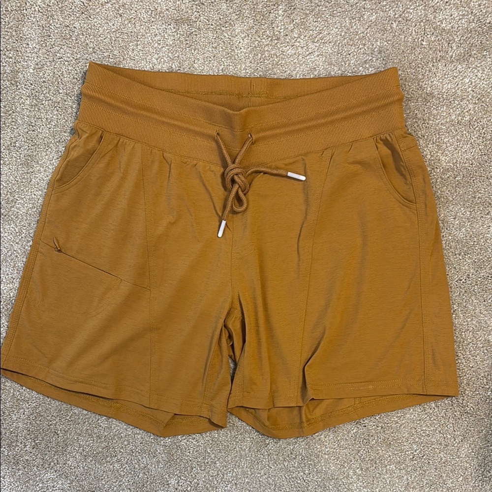 ZYIA Tan Cargo Shorts with Elastic Waistband
